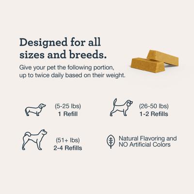 All Day Calming Bone Bacon Flavored Calming Supplement Refill for Dogs, 28 count