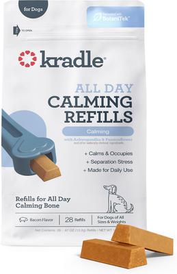 All Day Calming Bone Bacon Flavored Calming Supplement Refill for Dogs, 28 count