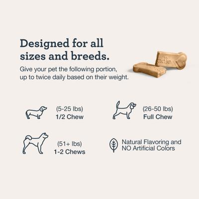 Calming Chillers Chicken Flavored Hard Chew Calming Supplement for Dogs, 6 count