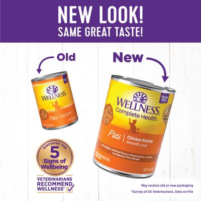 Bundle: Wellness Complete Health Pate Chicken Entree Grain-Free Canned Cat Food, 12.5-oz, case of 12 + Wellness Complete Health Grain-Free Indoor Healthy Weight Chicken Recipe Dry Cat Food, 11.5-lb bag