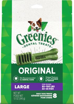 Large Natural Original Chicken Flavor Dental Dog Treats, 8 count