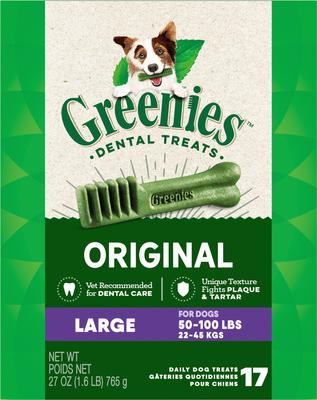 Large Natural Original Chicken Flavor Dental Dog Treats, 8 count