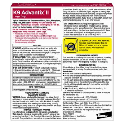 Bundle: K9 Advantix II Flea & Tick Spot Treatment for Dogs, 21-55 lbs + Pet Protect Allergy & Immune+ Supplement, 60 count