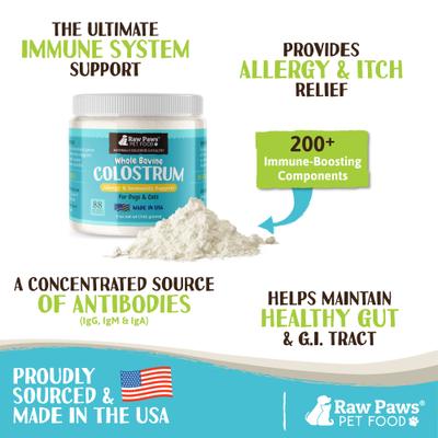 Bovine Colostrum Supplement Powder for Dogs & Cats, 5-oz