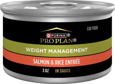 Weight Management Salmon & Rice Entree in Sauce Wet Cat Food, 3-oz can, case of 24