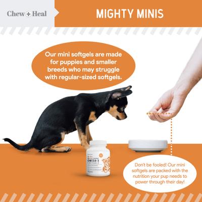 Mini Wild-Caught Omega-3 Softgels Skin & Coat Supplement for Puppies, 360 count
