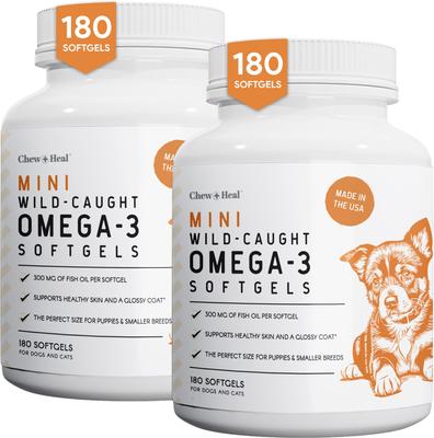 Mini Wild-Caught Omega-3 Softgels Skin & Coat Supplement for Puppies, 360 count