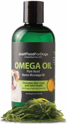 Omega Plus Oil Omega-3, Skin & Coat Support, Joint Health, EPA & DHA from Algae Oil, Sustainable & Eco-Friendly Liquid Supplement for Dogs, 8-fl oz bottle