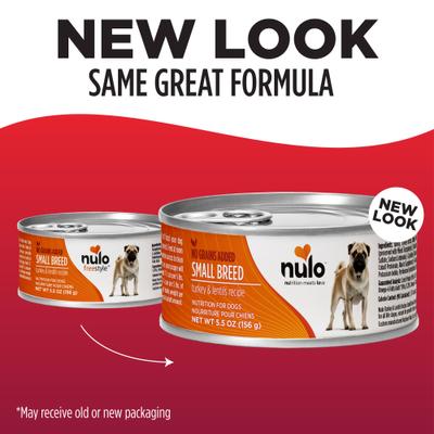 Small Breed Adult Grain-Free Turkey Recipe Wet Pate Canned Dog Food, 5.5-oz, case of 24