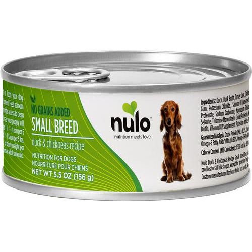 Nulo, Paté Small Breed, alimento húmedo sin granos para perros de raza pequeña, varios sabores, 156 g × 24 latas