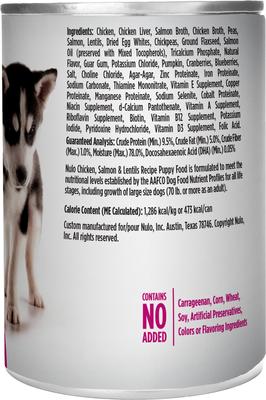 Puppy Grain-Free Chicken, Salmon, & Lentils Recipe Wet Pate Canned Dog Food, 13-oz, case of 12