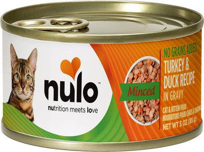 Minced Turkey & Duck in Gravy Grain-Free Canned Cat & Kitten Food, 3-oz, case of 24