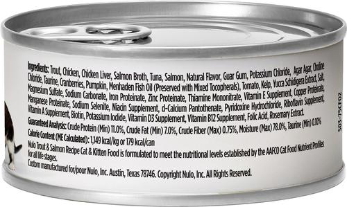Grain-Free Trout & Salmon Recipe Pate Wet Canned Food for Cats & Kittens, 5.5-oz, case of 24