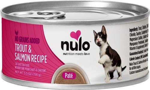 Grain-Free Trout & Salmon Recipe Pate Wet Canned Food for Cats & Kittens, 5.5-oz, case of 24