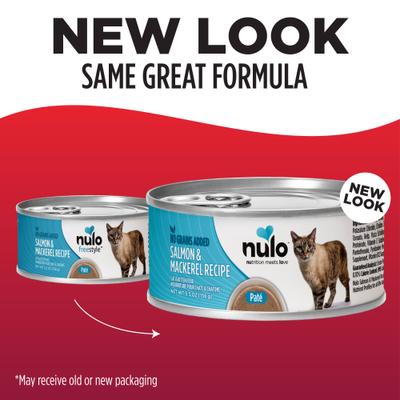 Grain-Free Salmon & Mackerel Recipe Pate Wet Canned Food for Cats & Kittens, 5.5-oz, case of 24