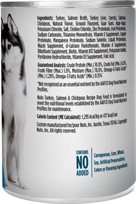 Adult Grain-Free Salmon & Chickpeas Recipe Wet Pate Canned Dog Food, 13 Ounce Cans, 12-Count, 13-oz, case of 12