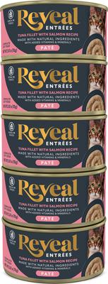 Entrees Tuna Fillet in Broth Pate Recipe Grain-Free Wet Cat Food, 2.47-oz can, case of 5
