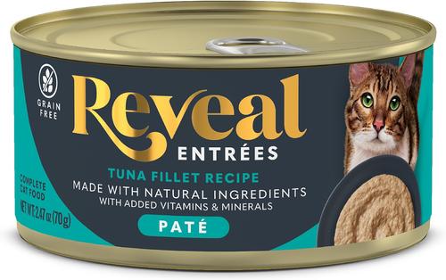 Entrees Tuna Fillet in Broth Pate Recipe Grain-Free Wet Cat Food, 2.47-oz can, case of 5