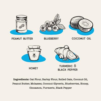 Peanut Butter & Blueberry Superfood Bites Dog Treats, 8-oz bag