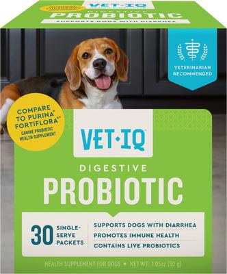 Chicken Flavored Probiotic Powder Supplement for Dogs & Puppies, 30 count