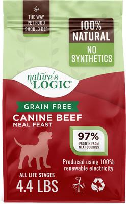 100% Natural Canine Beef Meal Feast All Life Stages Grain-Free Dry Dog Food, 4.4-lb bag