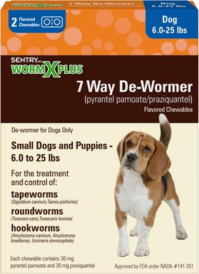 HC WormX Plus 7 Way Dewormer for Hookworms, Roundworm & Tapeworms for Small Breed Dogs, 2 count