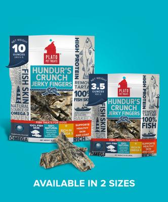 Hundur's Crunch Jerky Fingers Dog Treats, 10-oz bag