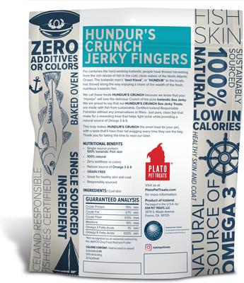 Hundur's Crunch Jerky Fingers Dog Treats, 10-oz bag