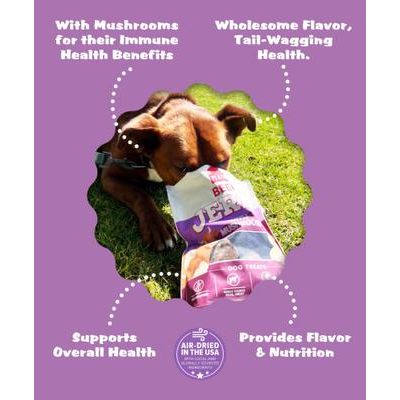 Premios para perros de carne seca con champiñones, bolsa de 16 oz