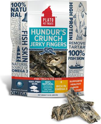 Hundur's Crunch Jerky Fingers Dog Treats, 10-oz bag