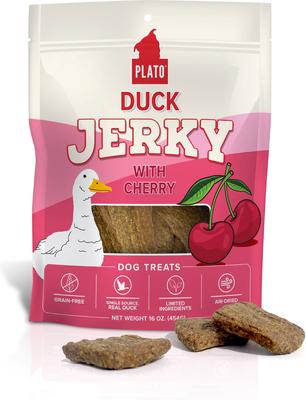 Duck Jerky with Cherry Dog Treats, 7-oz bag