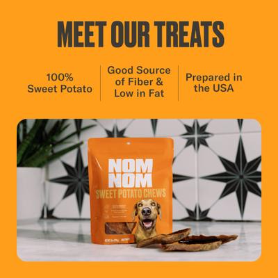 Sweet Potato Chews Dehydrated Dog Treats, 6-oz pouch