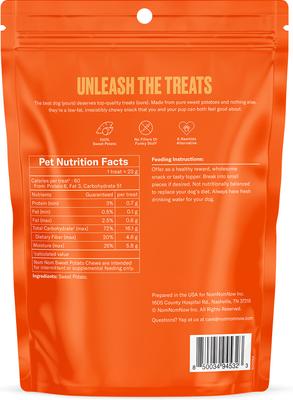 Sweet Potato Chews Dehydrated Dog Treats, 6-oz pouch
