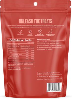 Chicken & Cranberry Wafers Dehydrated Dog Treats, 7-oz pouch