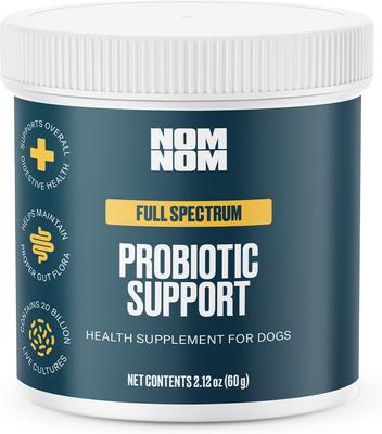 Probiotic Support Full Spectrum Digestive Health Powder Supplement Dog Food Topper, 2.12-oz jar