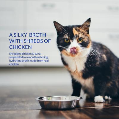 Churu - Golosinas para lamer con caldo de pollo y atún para gatos mayores de 10 años, bolsa de 1.4 oz, 12 unidades