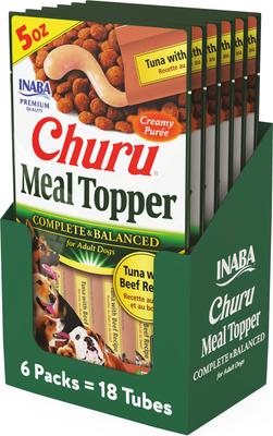 Churu Tuna with Beef Recipe Dog Food Topper, 1.69-oz tube, 18 count