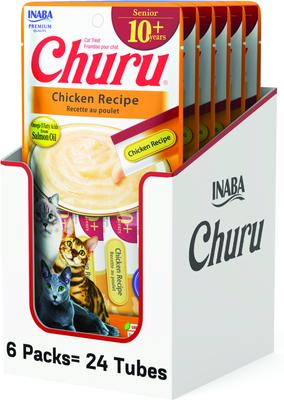 Churu for Senior 10+ Tuna Recipe Lickable Cat Treats, 0.5-oz tube, 24 count