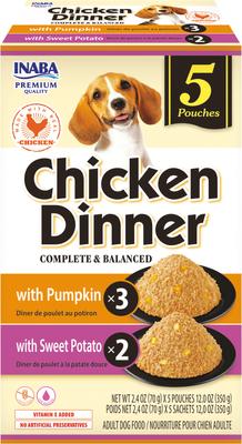 Chicken Dinner Pumpkin & Sweet Potato Wet Dog Food, 2.4-oz pouch, case of 15