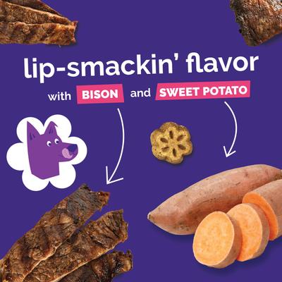 Grilled Bison Flavor Dog Treats, 12-oz bag