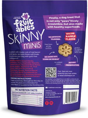 Skinny Minis Apple Bacon Flavor Soft & Chewy Dog Treats, 5-oz bag