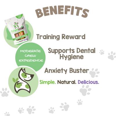 Paquete variado de masticables para perros grandes, 12 unidades