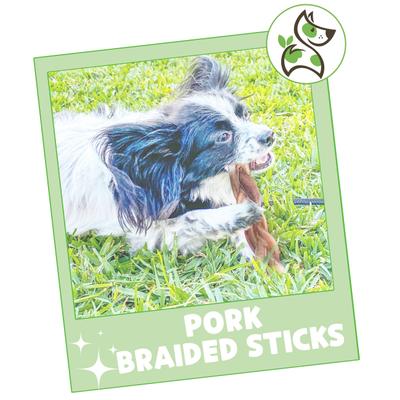 5 to 6-in Braided Pork Bully Sticks Dog Chew Treats, 20 count