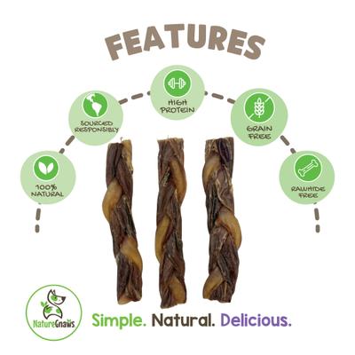 5 to 6-in Braided Bully Twists Natural Dog Chew Treats, 10 count