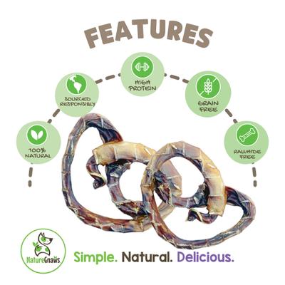 Pork Pretzel Natural Dog Chew Treats, 15 count