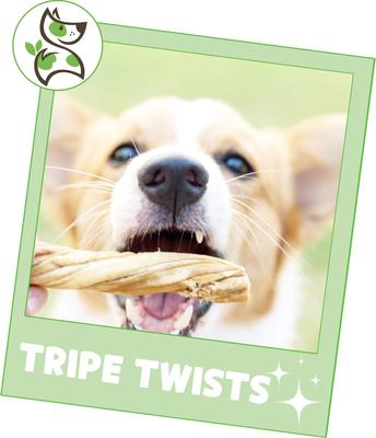 4 to 5-in Beef Tripe Twists Natural Dog Chew Treats, 20 count