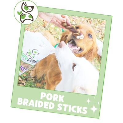 5 to 6-in Braided Pork Bully Sticks Dog Chew Treats, 20 count