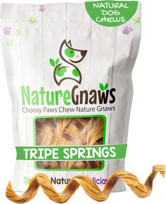 7-8-inch Tripe Twist Springs Beef Flavor Dog Chews, 10 count