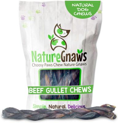 5 to 6-in Braided Gullet Sticks Natural Dog Chew Treats, 10 count