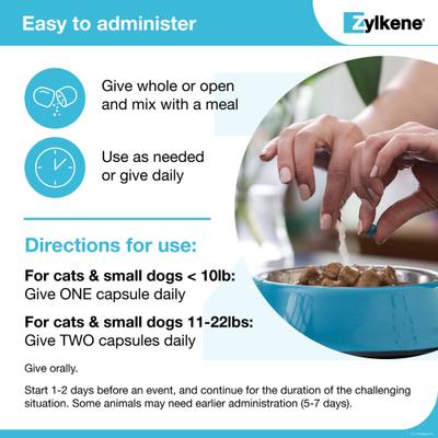 Zylkene 75-mg Capsules Calming Supplement for Small Dogs & Cats, 14 count